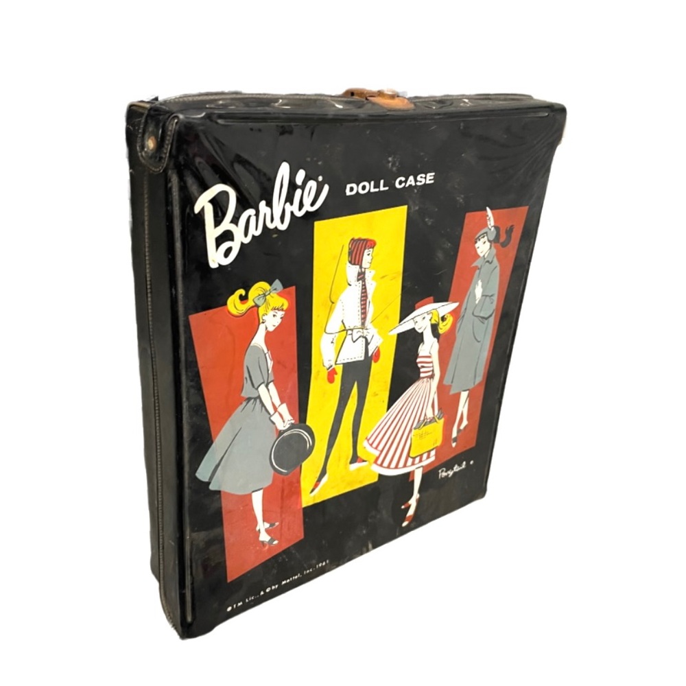 Vintage 1961 black ponytail Barbie doll case